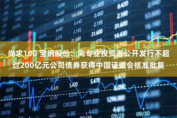 尚求100 宝钢股份：向专业投资者公开发行不超过200亿元公司债券获得中国证监会核准批复