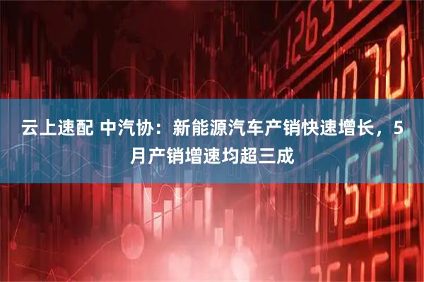 云上速配 中汽协：新能源汽车产销快速增长，5月产销增速均超三成