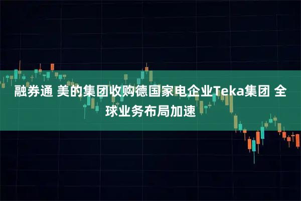 融券通 美的集团收购德国家电企业Teka集团 全球业务布局加速