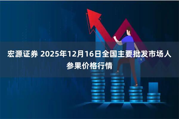 宏源证券 2025年12月16日全国主要批发市场人参果价格行情