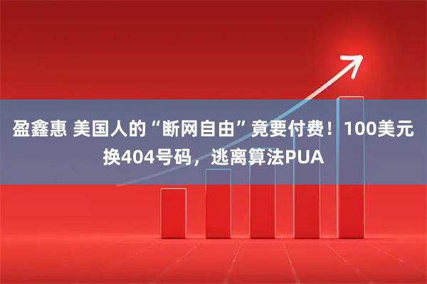 盈鑫惠 美国人的“断网自由”竟要付费！100美元换404号码，逃离算法PUA